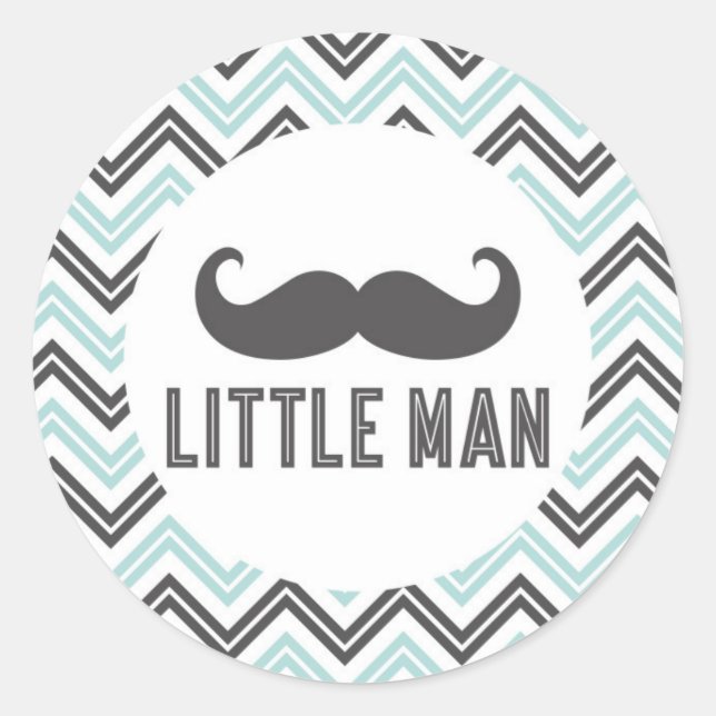 Little Man Mustache Sticker (Vorderseite)