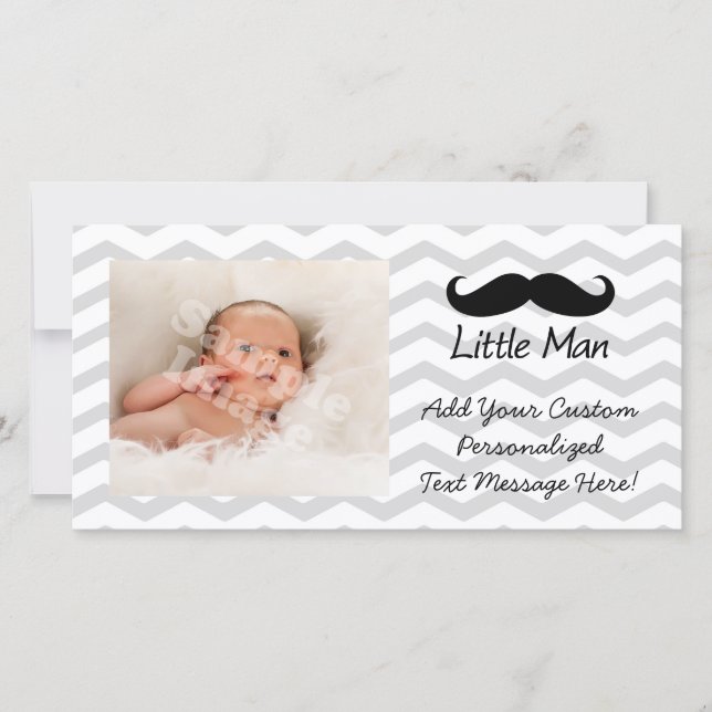 Little Man Mustache Zickzack Niedliche Jungs (Vorderseite)