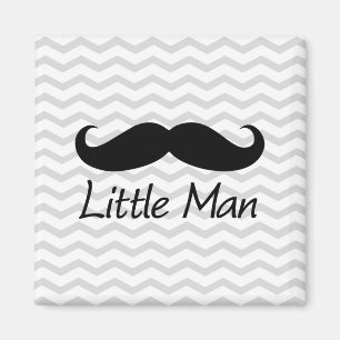 Little Man Mustache Zickzack Niedliche Jungs Magnet