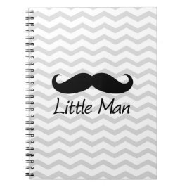 Little Man Mustache Zickzack Niedliche Jungs Notizblock