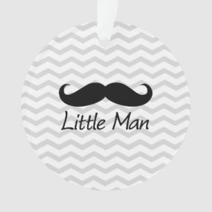 Little Man Mustache Zickzack Niedliche Jungs Ornament