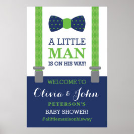 Little Man Welcome Sign Poster, Baby Dusche Poster