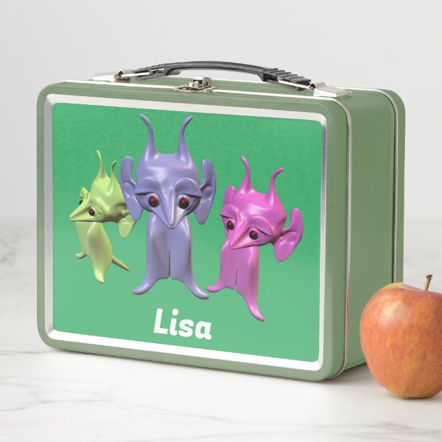 Little Martians personalisiert Metal Lunch Box (Beispiel)