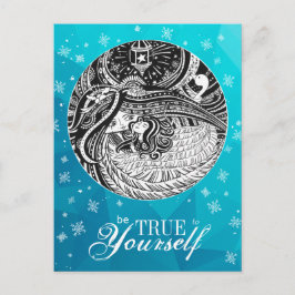 Little Match Girl | Turqoise Postcard Postkarte