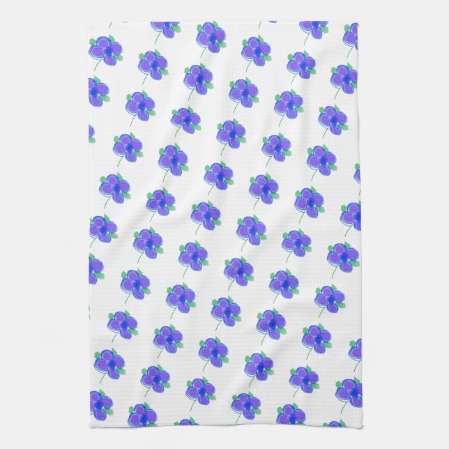 Little Mauve Flower Kitchen Geschirrtuch (Vertikal)