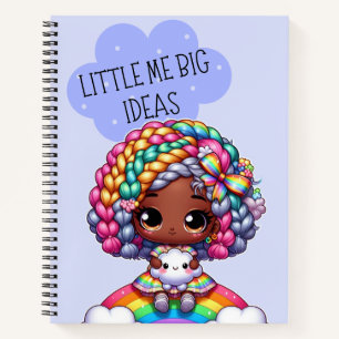 Little Me Big Ideas - Niedlicher Chibi Girl Blue Notizbuch