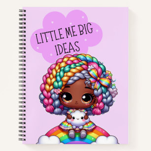 Little Me Big Ideas - Niedliches Chibi Girl Lila Notizbuch