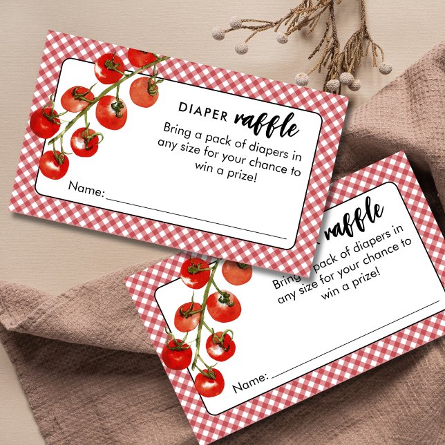 Little Meatball Diaper Raffle Italian Baby Shower Begleitkarte (Von Creator hochgeladen)