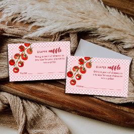Little Meatball Diaper Raffle Pink Baby Shower Begleitkarte