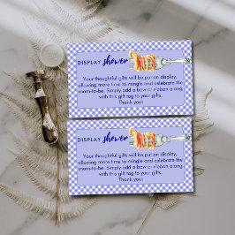 Little Meatball Display Shower Blue Baby Shower Begleitkarte