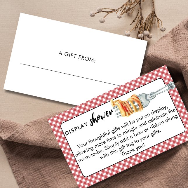 Little Meatball Display Shower Italian Baby Shower Begleitkarte (Von Creator hochgeladen)