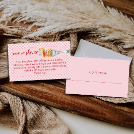 Little Meatball Display Shower Pink Baby Shower Begleitkarte