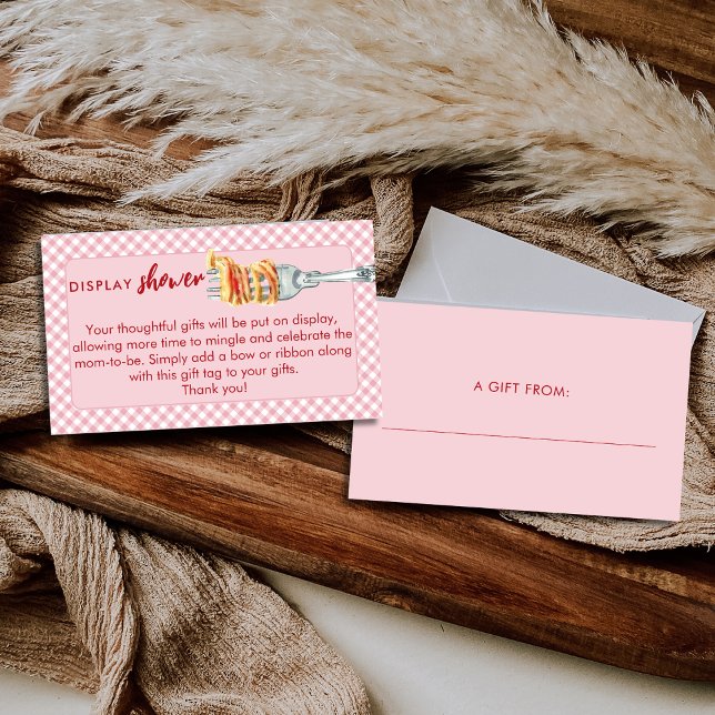 Little Meatball Display Shower Pink Baby Shower Begleitkarte (Von Creator hochgeladen)