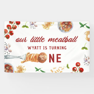 Little Meatball First Birthday Banner