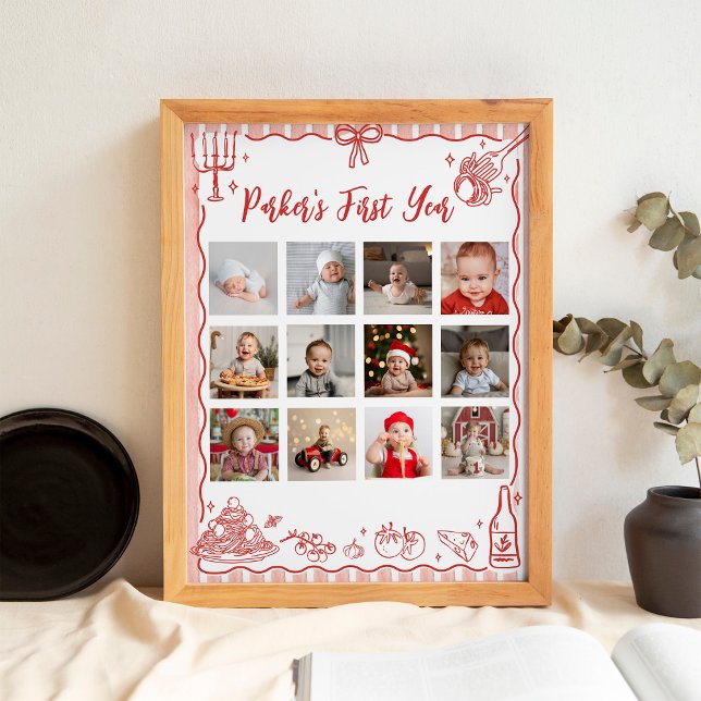 Little Meatball First Year Photo Milestone Poster (Von Creator hochgeladen)