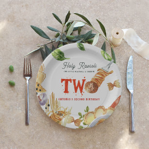 Little Meatball Heilige Ravioli Zweiter Geburtst Pappteller
