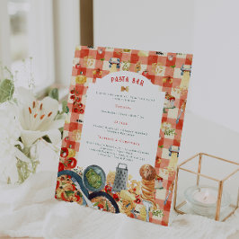 Little Meatball Holy Ravioli Pasta Bar Sign Sockelschild