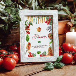 Little Meatball Pasta Baby Shower Favors Poster