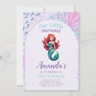 Little Mermaid Birthday Einladung