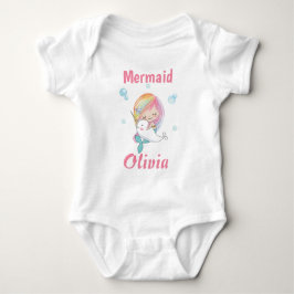 Little mermaid Body Suite Narwhal und Meerjungfrau Baby Strampler