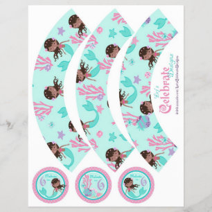 Little Mermaid Cupcake Wrappers OM6B Flyer