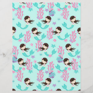 Little Mermaid Doppelseitiges Scrapbook Brunet 1
