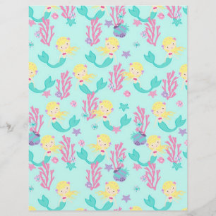 Little Mermaid Doppelseitiges Scrapbook Papier Blo