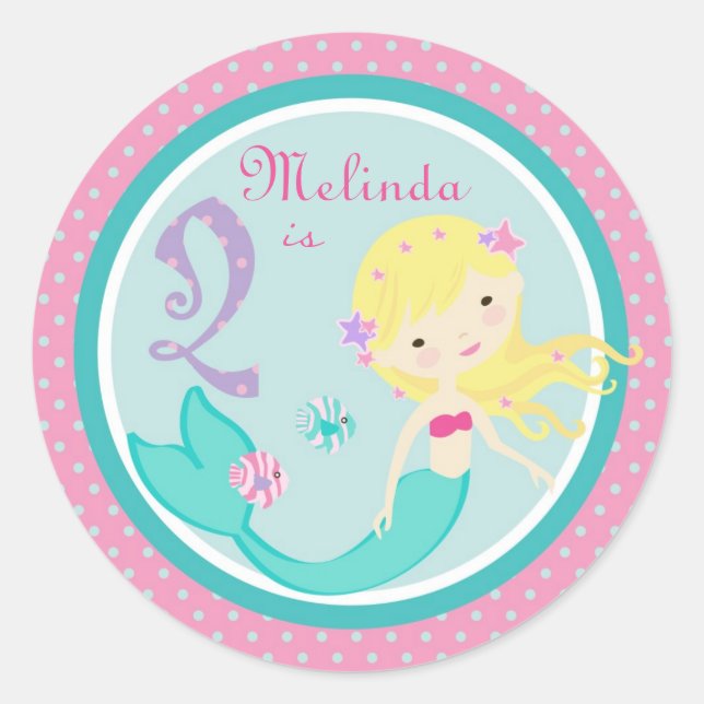 Little Mermaid Sticker Blonde 2 (Vorderseite)