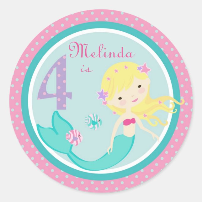 Little Mermaid Sticker Blonde 4 (Vorderseite)