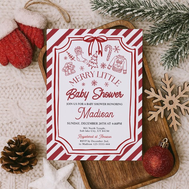 Little Merry Baby Shower Invitation Einladung (Von Creator hochgeladen)