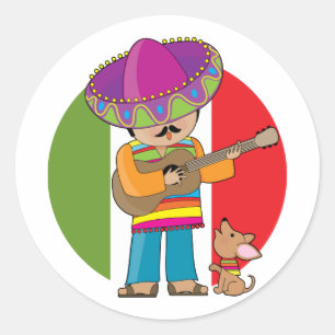 Little Mexico Runder Aufkleber