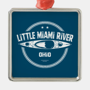 Little Miami River Ohio Kayaking Ornament Aus Metall