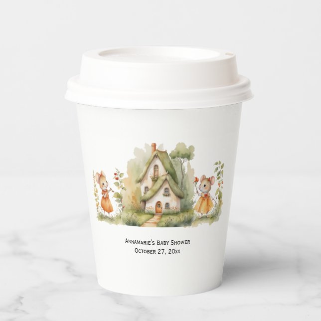 Little Mice Baby Dusche | Pappbecher (Vorderseite)