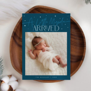 Little Miracle Weihnachten Türkis Foto Geburt  Ankündigung