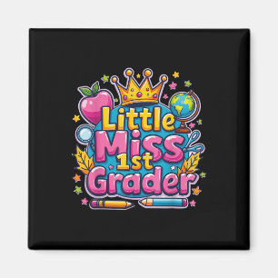 Little Miss 1st Grader - Erster Tag der Schule Out Magnet