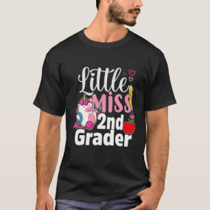 Little Miss 2nd Grader Erster Schultag 2021 Un T-Shirt