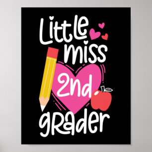 Little Miss 2nd Grader Hallo zweite Klasse Poster