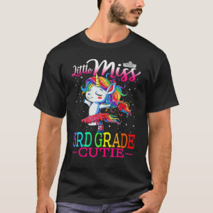 Little Miss 3. Süsse erster Schultag Un T-Shirt