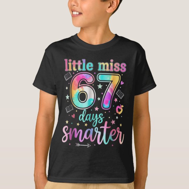 Little Miss 67 Days Smarter 67 Days Of School Six  T-Shirt (Vorderseite)