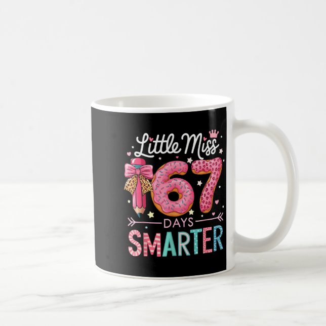 Little Miss 67 Days Smarter Donut Lover 67th Day O Kaffeetasse (Rechts)