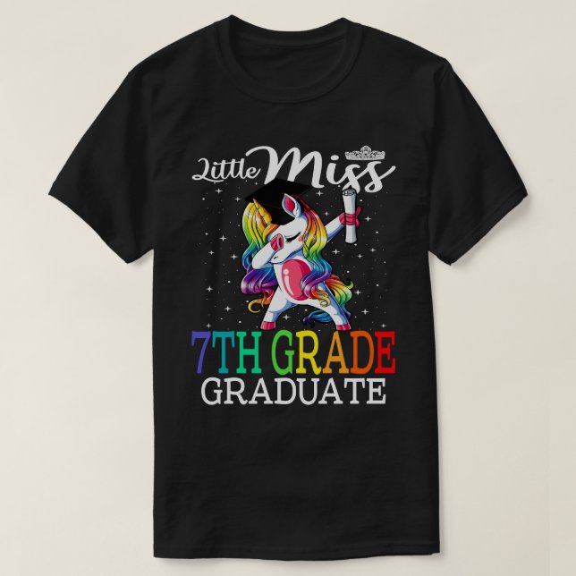 Little Miss 7th Graduate Unicorn ver2 T-Shirt (Design vorne)