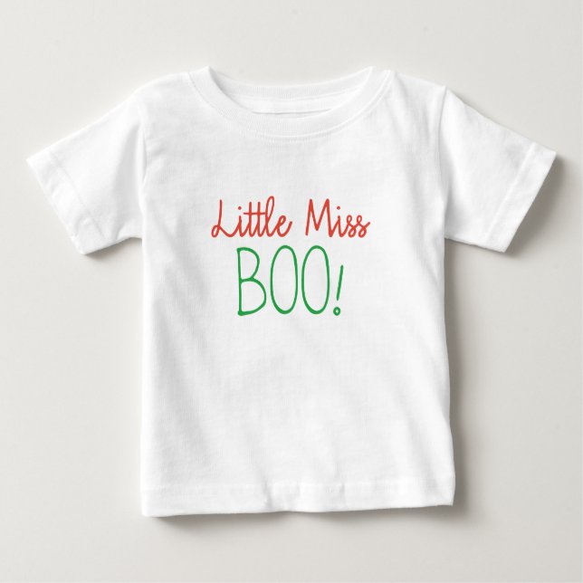 Little Miss Boo Niedlich Halloween Baby T-shirt (Vorderseite)