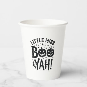 Little Miss Boo Yah Vintage Halloween T-Shirt Desi Pappbecher