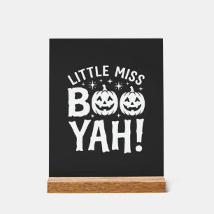 Little Miss Booyah Halloween-Kürbisdesign_1 Acrylschild