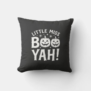 Little Miss Booyah Halloween-Kürbisdesign_1 Kissen