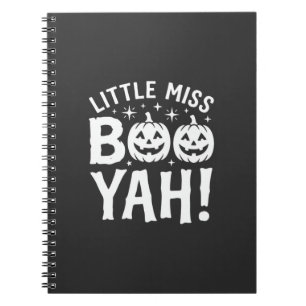 Little Miss Booyah Halloween-Kürbisdesign_1 Notizblock