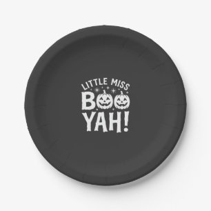 Little Miss Booyah Halloween-Kürbisdesign_1 Pappteller