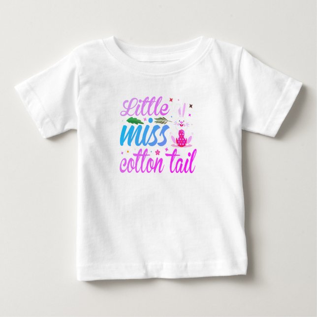 Little Miss Cotton Schwanz Baby T-shirt (Vorderseite)