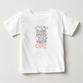 Little Miss Cute – Baby Girl Kitten Charm   T-shirt