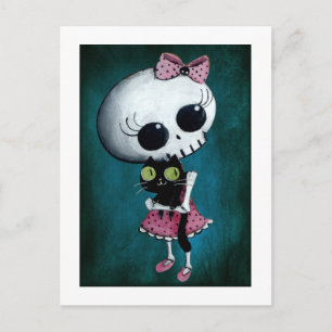 Little Miss Death - Halloween Beauty Postkarte